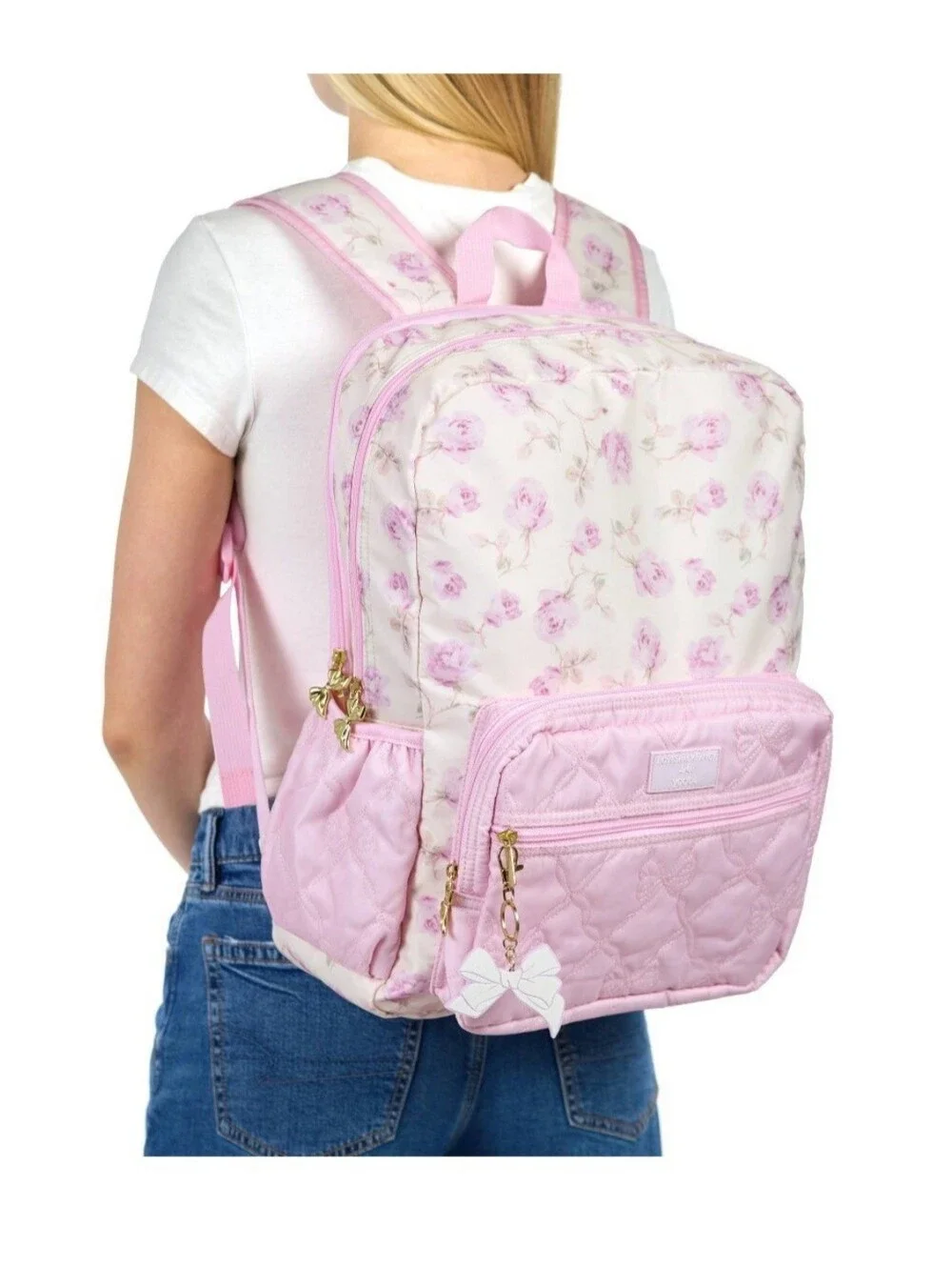 NWT LoveShackFancy x Target Yoobi Ribbon Rosa Backpack Sterling Dusk- HTF